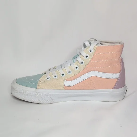 Vans Sk8 Hi Tampered Pastel Block Sneakers - Picture 2 of 12